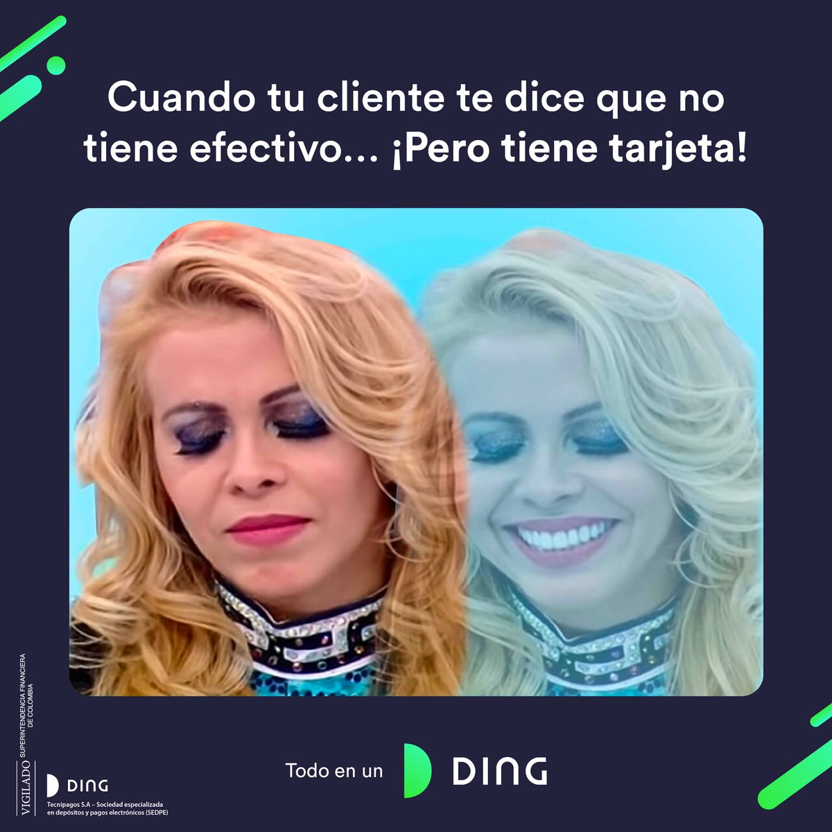 Visitas a un cliente, terminas el trabajo y te dice que no tiene efectivo...❗❗¿Qué haces?

Los que tienen Ding no se preocupan por eso, porque ven #MásAlláDeLaVenta y ahora tienen más opciones de pago para sus clientes y su negocio. 💳😊👍