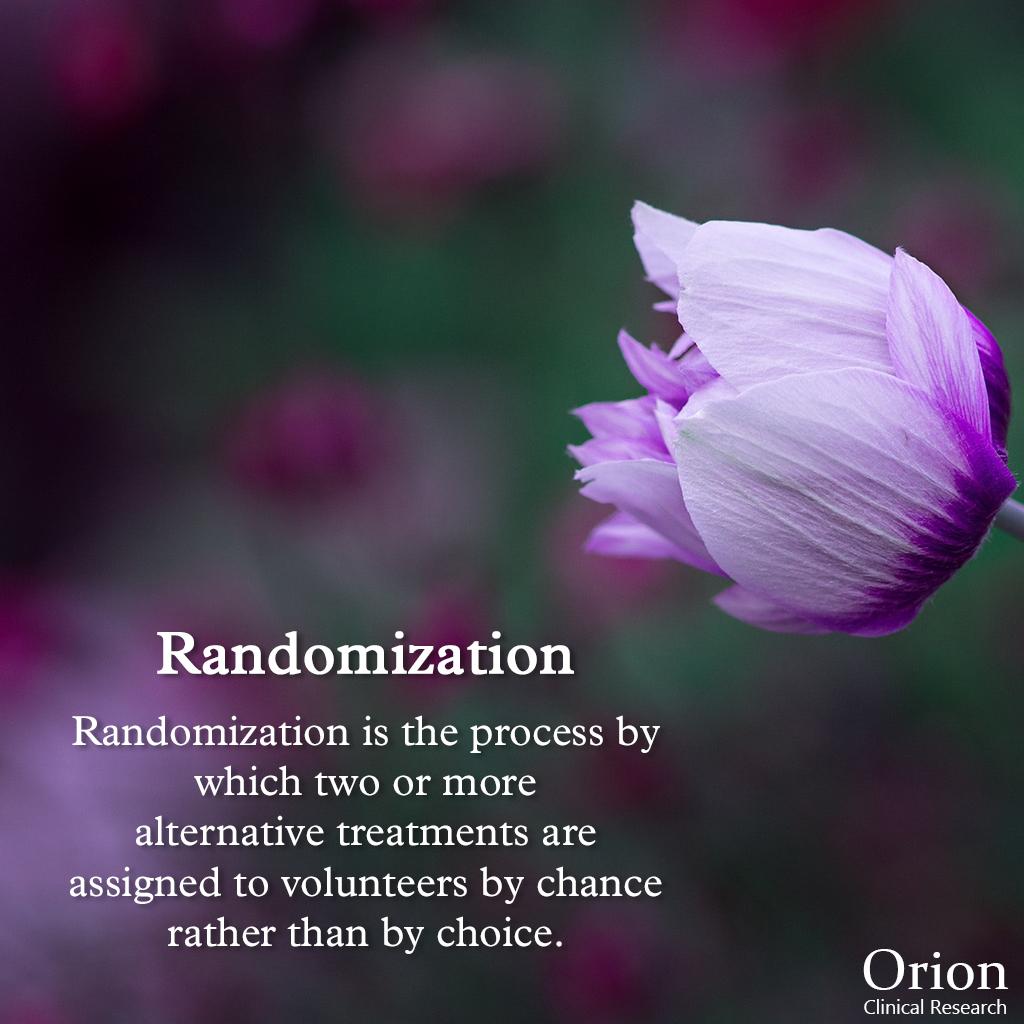 #Randomization is when neither #participants nor #researchers can choose a group or treatment, but instead those are assigned to participants purely by #chance. If you are interested in taking part in a #RandomizedClinicalTrial or want more information, give us a call.