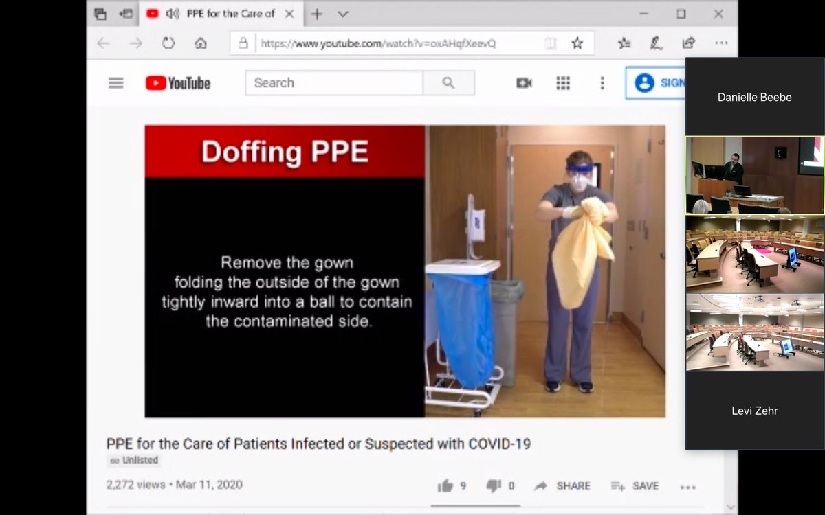 This morning's grand rounds was dedicated to important #COVID19 info while using tactics to #FlattenTheCurve through #SocialDistancing. This team, participating remotely, truly understands the importance of implying all tactics possible to reduce the potential surge of patients.