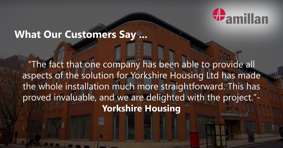 Here at #Amillan, we are #specialists in what we know and do, leaving you to concentrate on your business. 

Read more about the work we do with our customers: amillan.co.uk/case-studies/

#whatourcustomerssay #yourbusinesspartner #communications