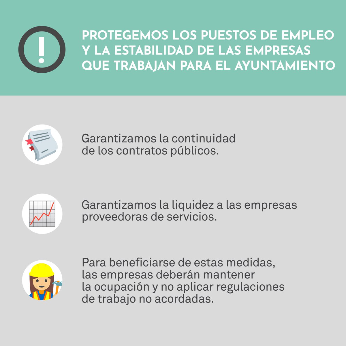 Ada Colau 💜🌈🔻 (@adacolau) on Twitter photo En <a href="/bcn_ajuntament/">Ajuntament de Barcelona</a> blindamos todos los contratos con proveedores. Garantizamos q todas las empresas q trabajan con nosotros cobrarán por el trabajo contratado, con una condición: q la empresa q trabaja para el Ayuntamiento NO despida personal. Protegemos empleo, pimes y autónomos En <a href="/bcn_ajuntament/">Ajuntament de Barcelona</a> blindamos todos los contratos con proveedores. Garantizamos q todas las empresas q trabajan con nosotros cobrarán por el trabajo contratado, con una condición: q la empresa q trabaja para el Ayuntamiento NO despida personal. Protegemos empleo, pimes y autónomos