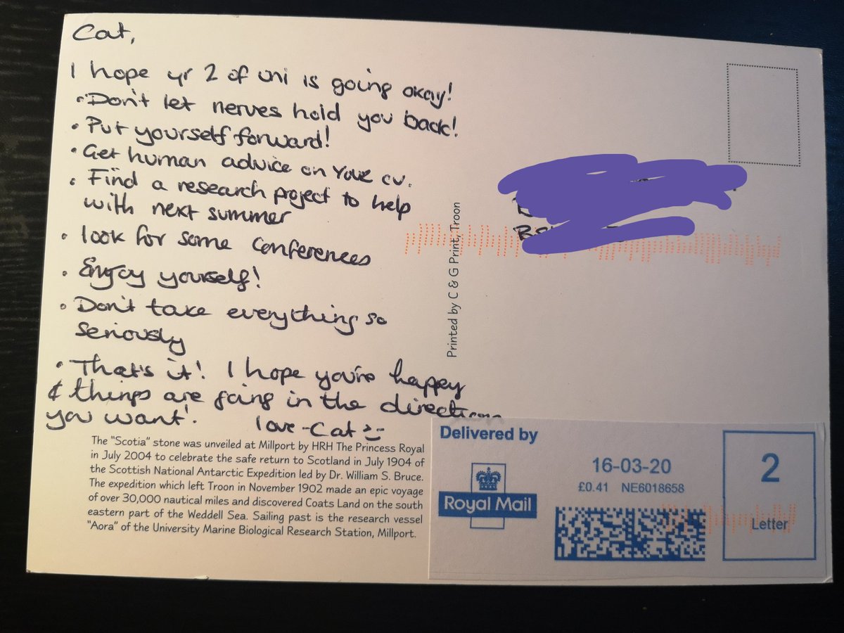 ecology_student's tweet photo. I'd completely forgotten about these, but so good to have it drop on my doormat this morning, what a great reminder! @BES_careers #BESUG19 https://t.co/T6yFbGBOL0