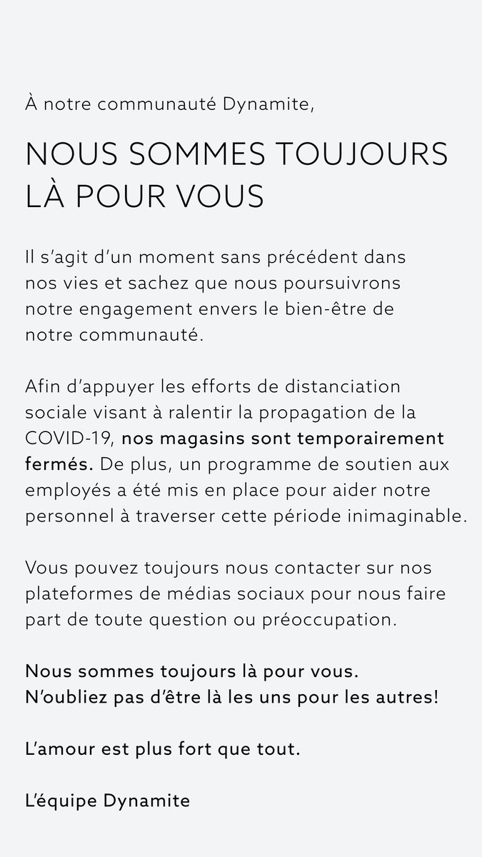 We're always here for you. // Nous sommes toujours là pour vous.