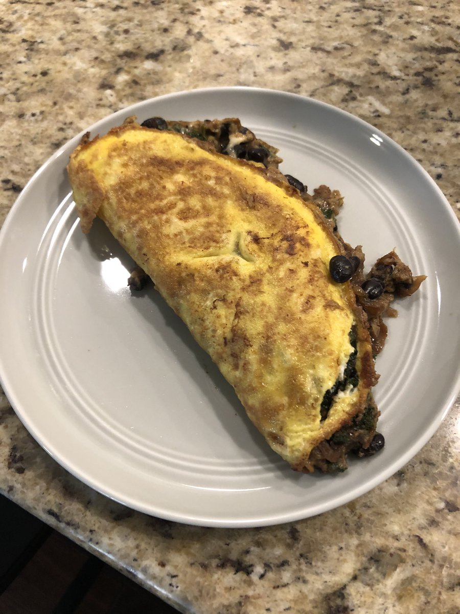 budflog's tweet photo. In his defense, the kale and black bean omelet he made was delicious https://t.co/M2GM8VG0Zo