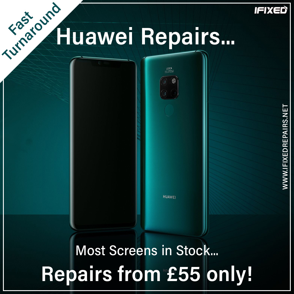 Huawei Repair service is available at iFixed! Fast Turnaround Most Screens in Stock from £55 only Repair Now! Log on to ifixedrepairs.net for more information. Contact us-01707707273⠀ #ifixedrepairs #repair #iphone #screenreplacement #huawei #huaweirepair #fastturnaround