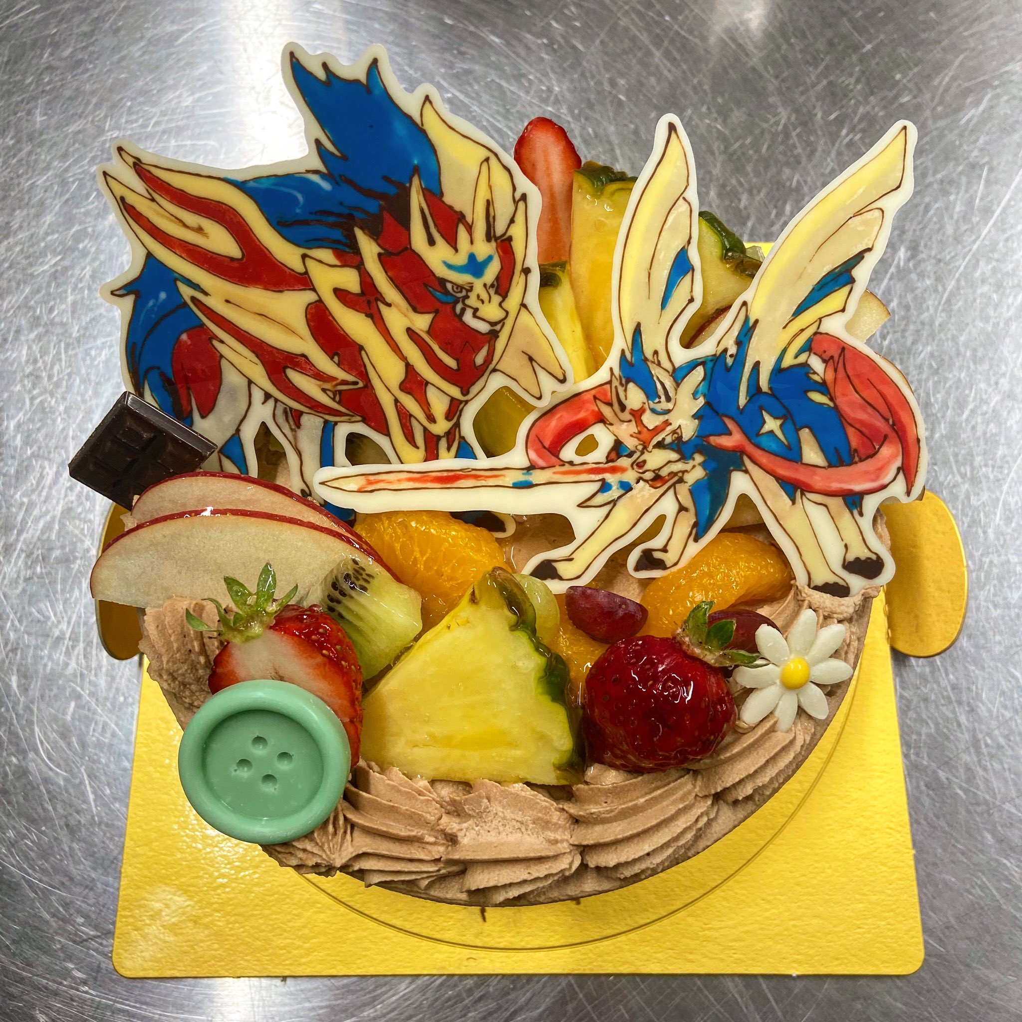菓子工房シュクルリ 本日全て特注ケーキ ポケモンより ザシアン と ザマゼンタ のイラストケーキ お誕生日おめでとうございます T Co Bsxvlya2i0 Twitter