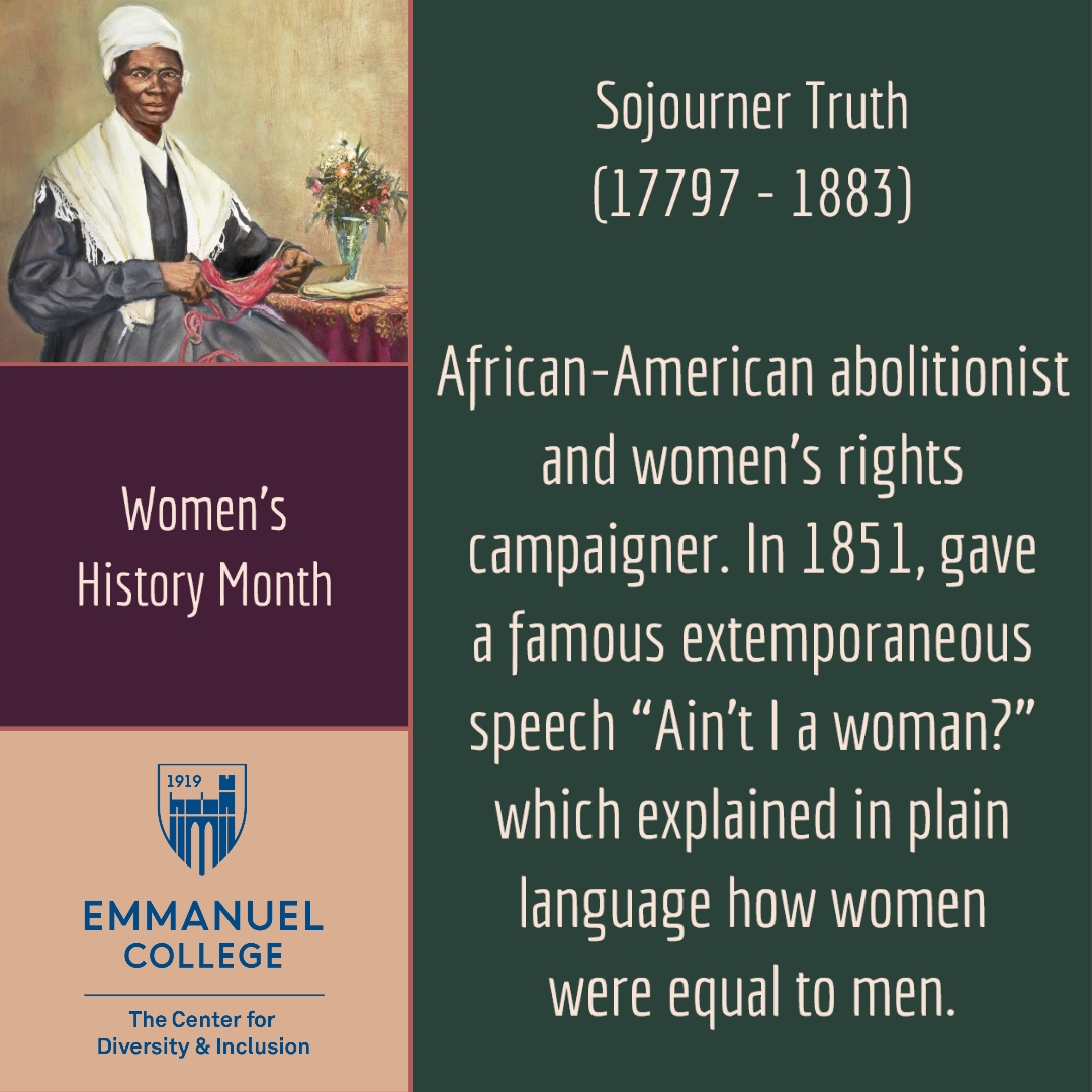 The Center for Diversity and Inclusion is available to all our students, online and over the phone. Let us know if you need anything. 
We continue to celebrate Women's History Month!