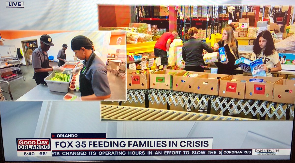 Fox35Amy's tweet image. Wow! One anonymous donor gave $25-thousand this morning during our #FeedingFamiliesInCrisis food drive with ⁦@feedhopenow⁩. That’s amazing! Remember — you can give as little as $1 to help someone in need.  🙏 #FOX35 ⁦@GoodDayOrlando⁩ ⁦@fox35orlando⁩
