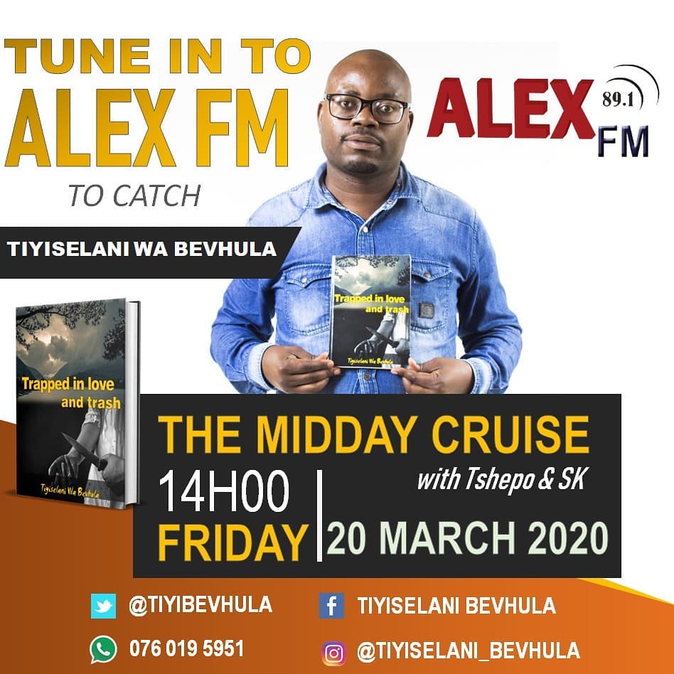 After the interview, you will know what the book is all about and you will feel the desire to own your own copy. Please tune in @Alexfm891. #TrappedInLoveAndTrash