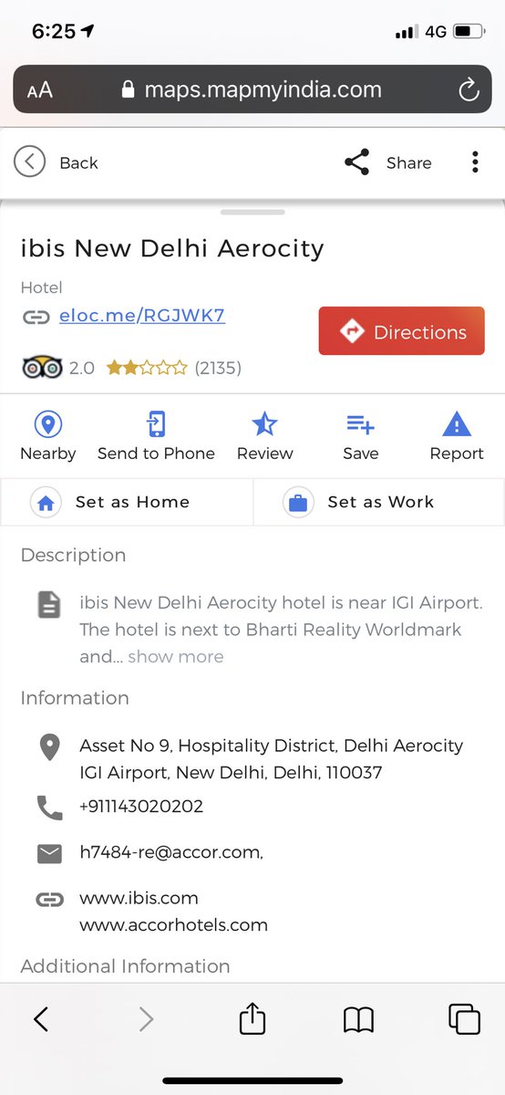 _rohanverma's tweet photo. See nearby private/hotel isolation wards as well for corona besides govt ones - also users can see and add their own photos/reviews etc about these places in terms of amenities/hygiene etc - for better info. Eg IBIS aero city https://t.co/Q79mRs4b2n @MapmyIndia @MapmyIndiaMove https://t.co/mKqexR8tQ3