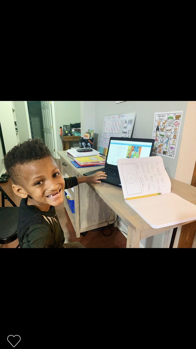 MsLorenKelly's tweet photo. My sweet kiddos are doing a great job learning at home. Way to go, I’m so proud of you all!!! @bakerelembears #journeytoawe https://t.co/vqyceIQXSl