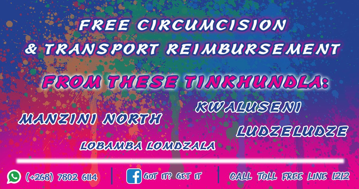 GIGI_generation's tweet photo. Are you from the mbabane - manzini corridor and would like to get circumcised for free &amp; also get your transport re-reimbursement? Then (1212) is the number to call 

#FreeServices #Gigi https://t.co/z9Ecv1lMIx