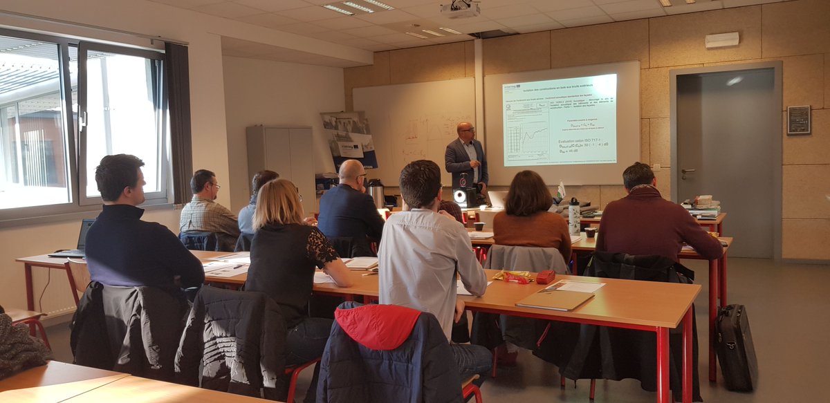_FormaWood_'s tweet photo. Le 6 février dernier, 9 professionnels ont abordé, avec l'ingénieur acousticien Manuel Van Damme, les notions de base en acoustique applicables aux constructions bois. https://t.co/zD7OiXG2tE