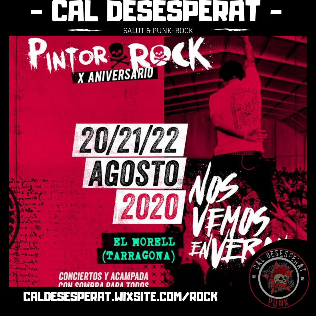 ‼️PINTOR ROCK INFORMA‼️
Se acabaron las frías noches del <a href="/PintorRock/">PintorRock</a> con resacas llenas de barro. Trabajaremos a destajo para que el (posible) calorcete de finales de agosto no nos afecte mucho con sombra en los conciertos y en la nueva acampada.¡Muy pronto, entradas a la venta!