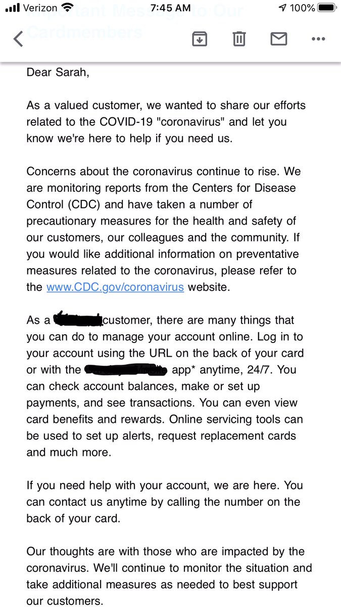 I’ve probably gotten 15 of these in the past three days from various and sundry companies. I bet you have, too. This one is from one of my credit card companies.

This is not leadership. 

This is a thinly veiled reminder to pay your bill.

Do better.

#leadership