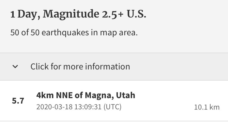 danielmwoodruff's tweet photo. Wow — a 5.7 earthquake. #utah #earthquake https://t.co/LFrQncRFyf