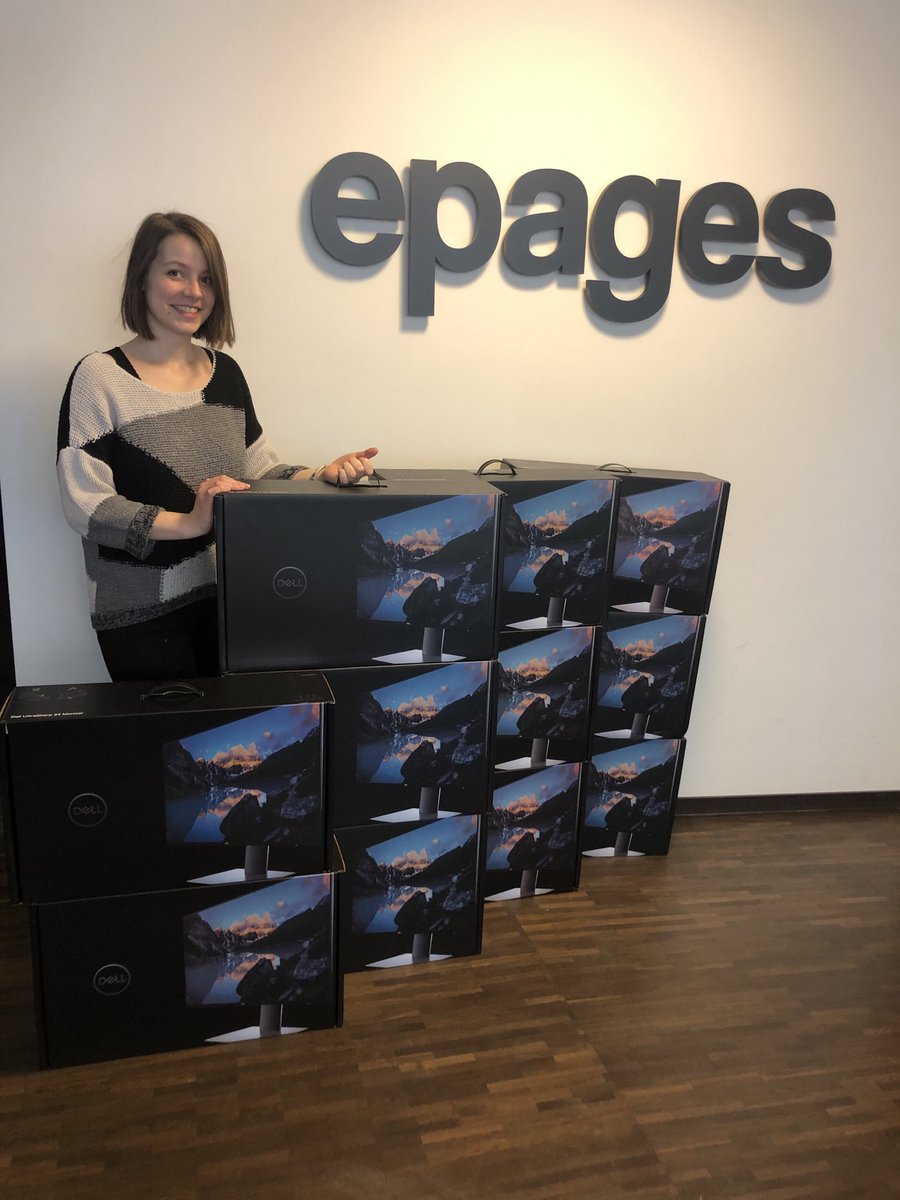 cloudcommerce's tweet image. Almost all of us @ePages are now working out of home. A small fearless admin team of cyclists keeps the office in Hamburg up &amp;amp; running. Today more monitors arrived to better equip some home offices. #stayhome