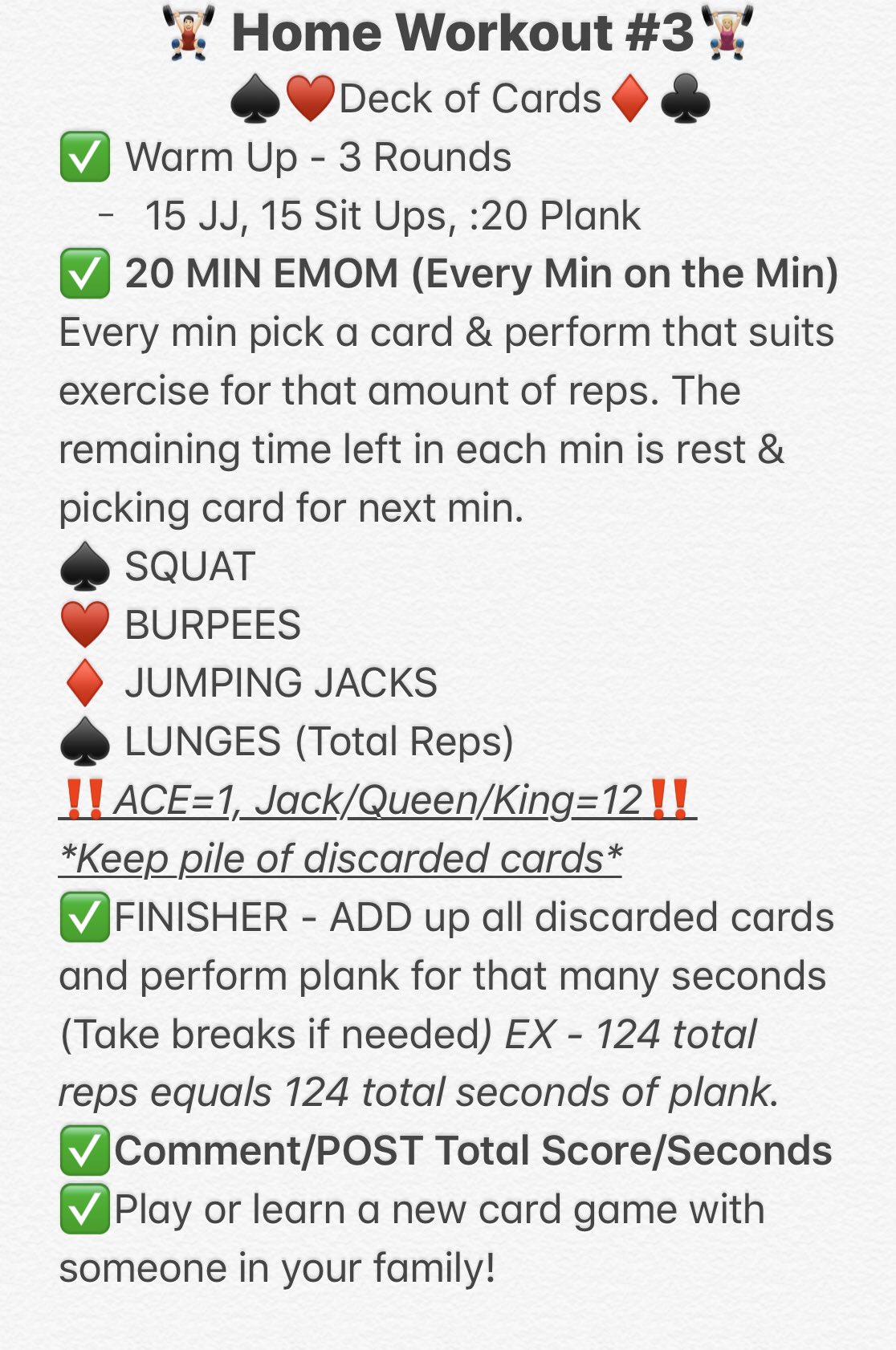 Coach Steinkamp on Twitter "Home workout Day 3! Time to bust out the