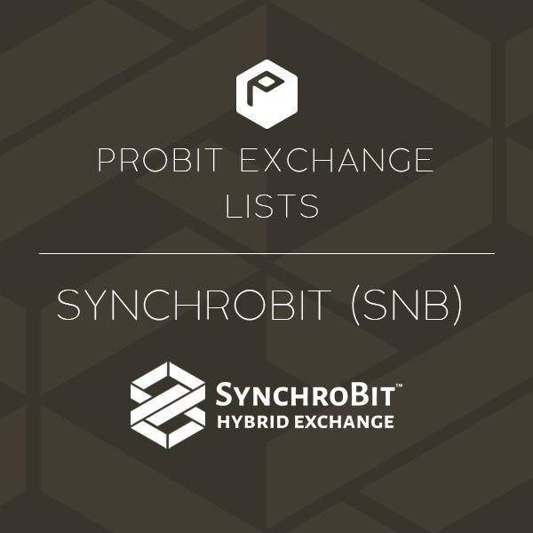 📢 SynchroBitcoin (SNB), Probit borsasında listelendi!

📍 Daha fazlası için takipte kalın.

$snb <a href="/ProBit_Exchange/">ProBit Global</a> #synchrobit <a href="/SynchroBit/">SynchroBit™ Hybrid Exchange</a>