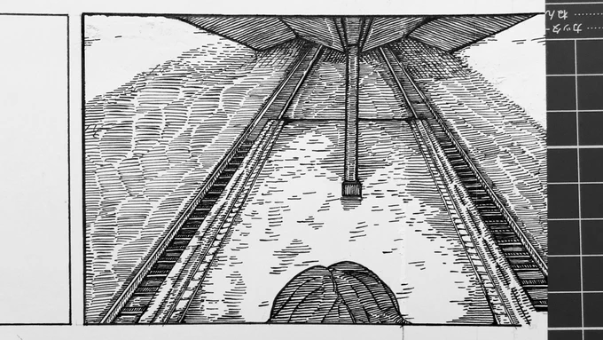 これも駅
#ペン画 #モノクロ #イラスト 