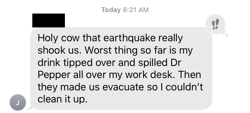 LukeTheSaint's tweet photo. First tragedy I’m hearing from the Utah #Earthquake and it’s devastating. https://t.co/Hee2koOYM8