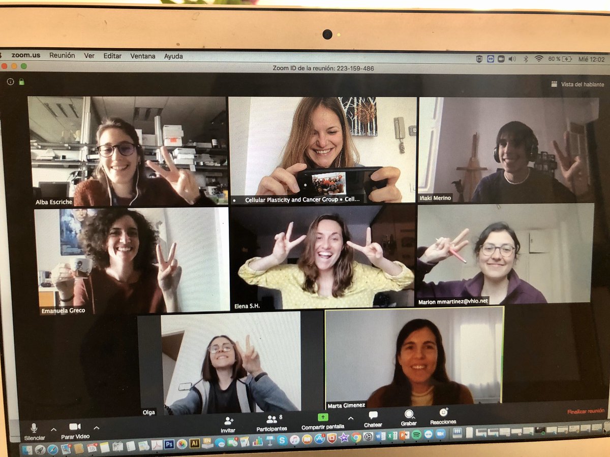 MariaAbadMendez's tweet photo. First remote-Lab Meeting. Happy to realize that we can take advantage of this situation and became more reflective about our research, learn new things and even read papers!From the title to the discussion! 😂
Thank you guys, you are THE BEST!
#COVID19 #YoMeQuedoEnCasa https://t.co/SPOP7f5M1h