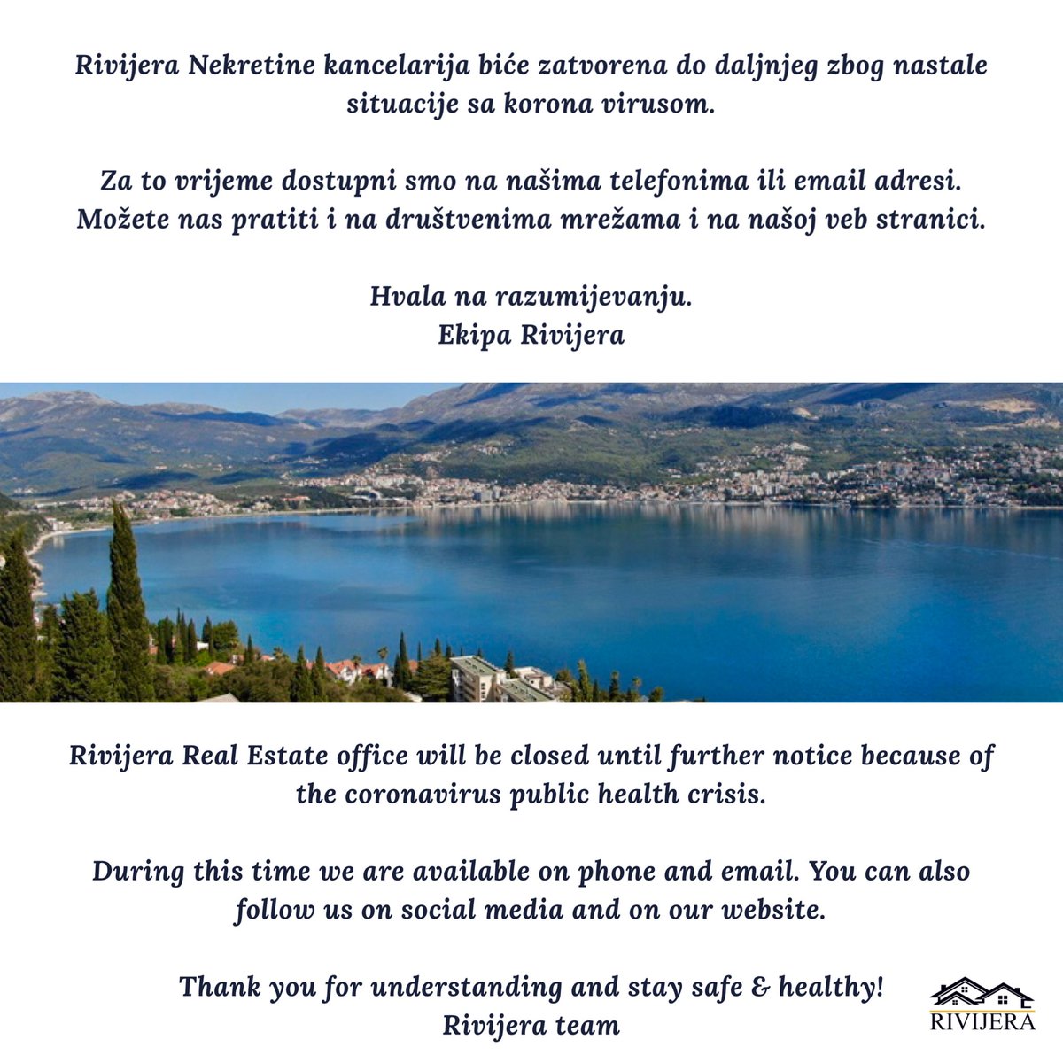 Stay safe &amp; healthy!

#ostanidoma #coronavirus #coronainfoCG #COVID19