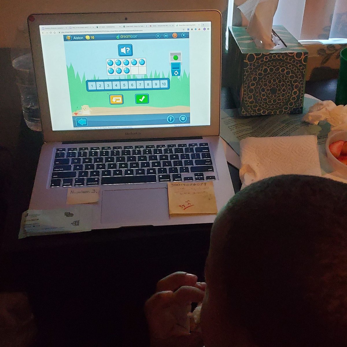 Coronavirus is not stopping Alston's learning! Early morning dreambox learning! #math #APSStudents #APSNeverStops