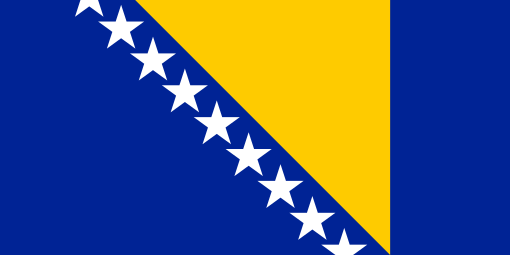 Bosnia & Herzegovina. 8/10. Very unique flag. Adopted in '98 and updated in 2001. The three points of the triangle stand for the three main ethnic groups in B&H. The stars 'falling' off the flag is to represent an infinite number. The colours are associated with peace.