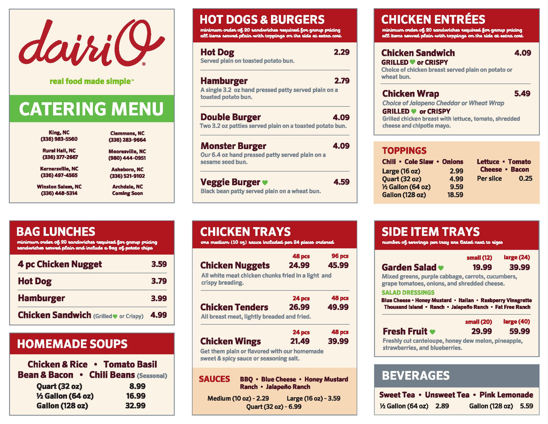Dario menu deals
