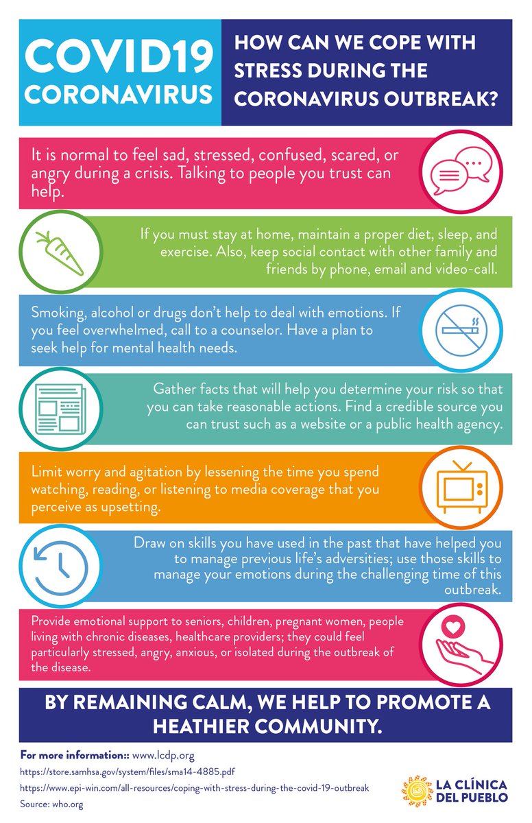 Manuel_LCDP's tweet photo. How can we cope with stress during #COVID19 outbreak? @LaClinica2 promotes understanding our own emotions, learn #HealthyBehaviors, &amp; practice #solidarity while keeping #SocialDistancing &amp; #VirtualContact. @suyannalb @Angie_C_Moreno @Tania_RuizT @Rodrigo_SteinM @JuanM_RdguezL https://t.co/QYFrDmlNB3