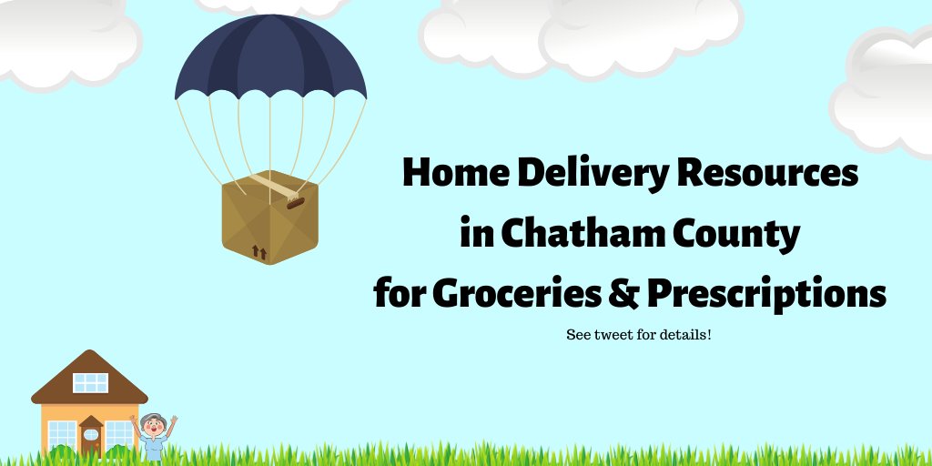 ChathamCOA's tweet photo. Many Chatham seniors have been seeking home delivery of groceries &amp; prescriptions to maintain social distancing. To help narrow that search, the COA has compiled a list of businesses that deliver locally. 

You can find it here: https://t.co/UFSbph8A15

(List is not endorsement) https://t.co/lONW0wHuHv