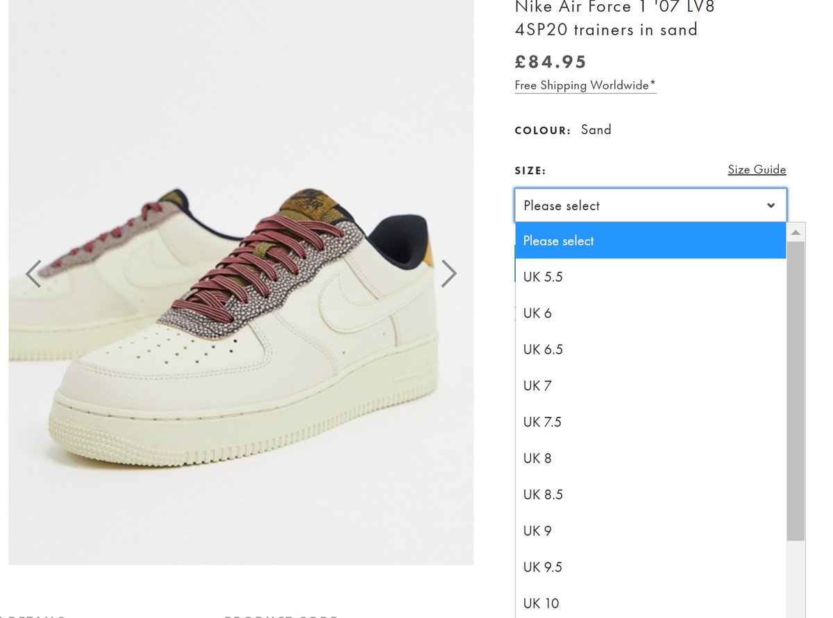 nike air force 1 07 lv8 asos