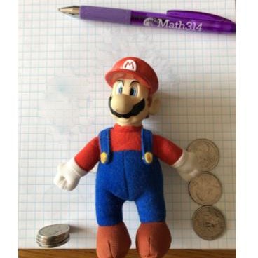GmathMomma's tweet photo. Would you rather be given your height (or Mario's) in stacked nickels or quarters laid end to end? Why? #Math314 @wustlisp  @MathmanJeff https://t.co/XJOdbJyNbh