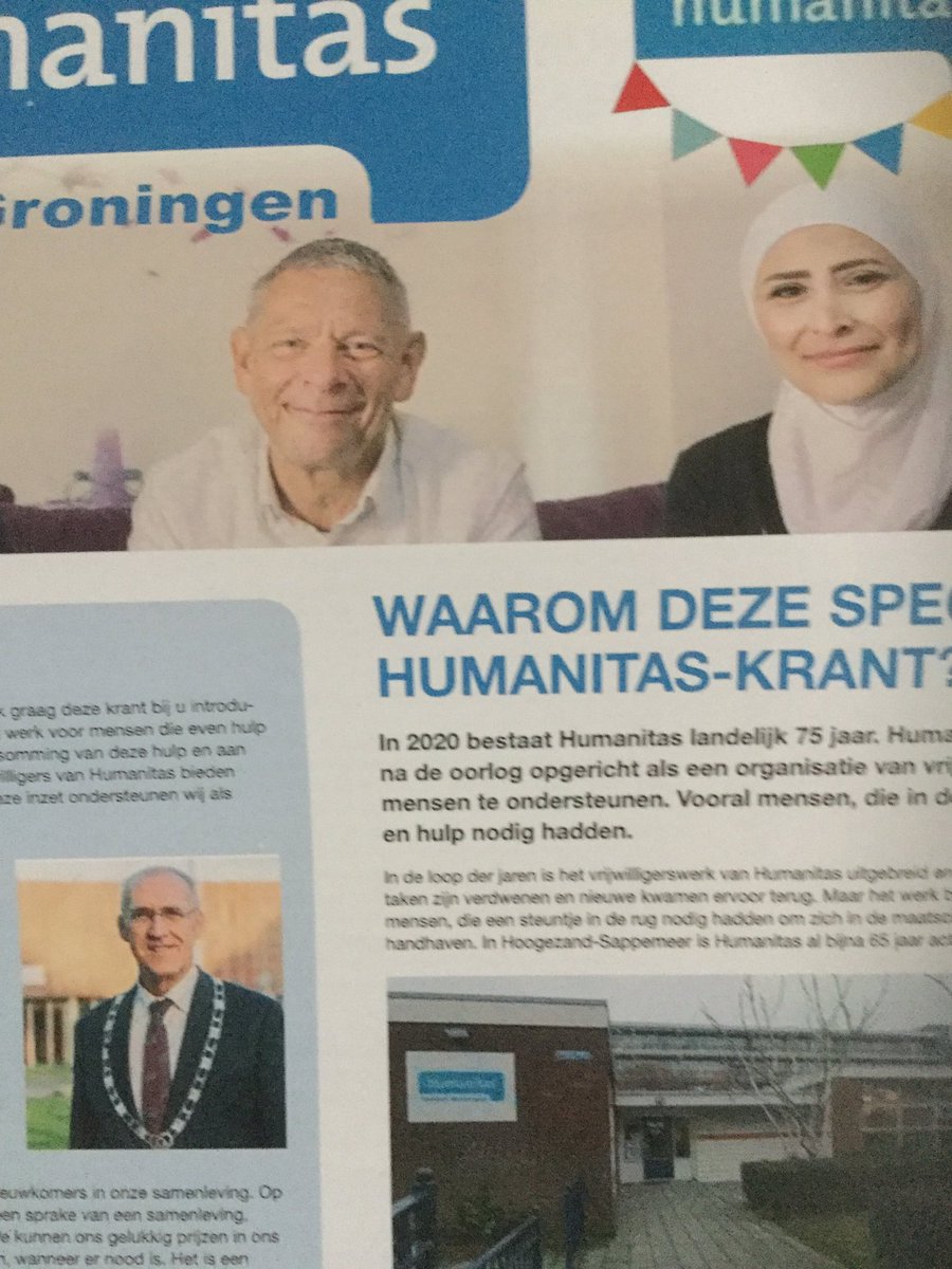 BertKolk's tweet photo. De krant van #HumanitasMiddenGroningen nu ook internet! Kijk op #Humanitas afdeling Midden-Groningen! Lees waarom iemand vrijwilliger is bij Humanitas en wat het doen van vrijwilligerswerk voor hem of haar betekent! https://t.co/v0Z9s9fSIp