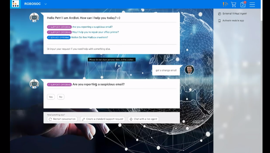 OpenTextSec's tweet photo. I am loving this demo on #ArcBot, #ArcSight's new #AI to help hunt for known and unknown threats. Only at #MicroFocus #virtualUniverse!
Log in now: https://t.co/1Vm4Cvqo3O #SecurityandRisk #SIEM #SOC #MachineLearning https://t.co/Z2WqWwqMyG