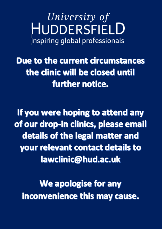 Due to the current circumstances the clinic will be closed until further notice.