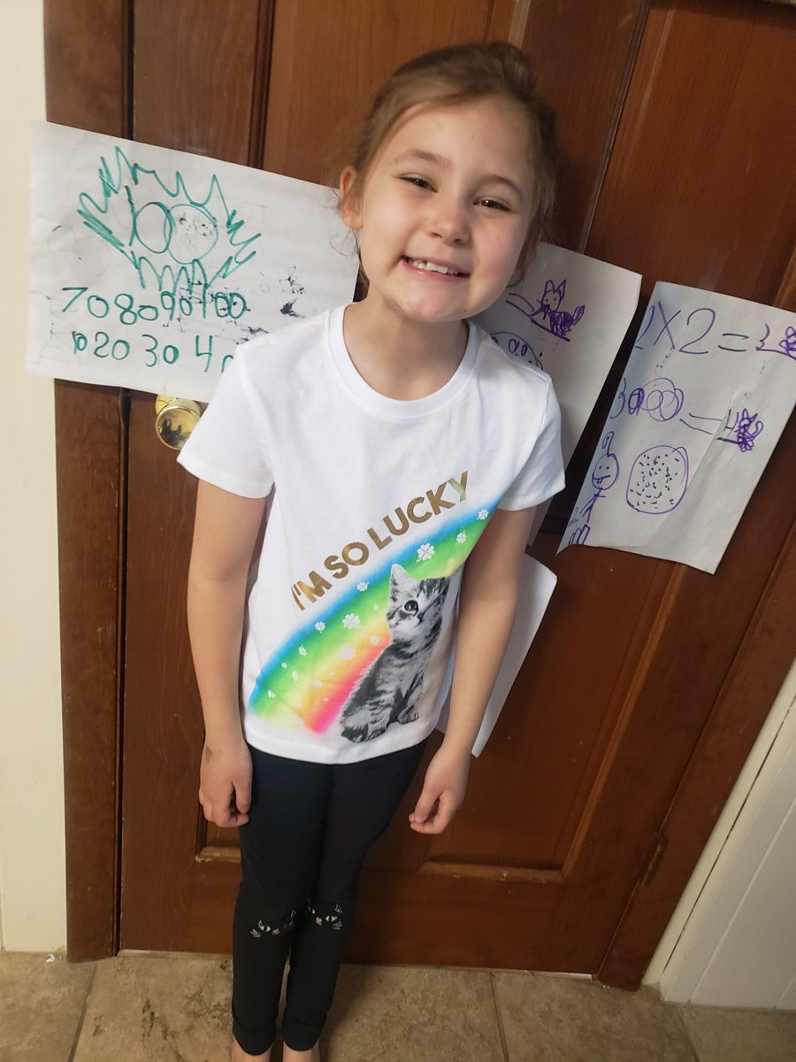 danielle_devin2's tweet photo. @jcteachfirsties happy saint patricks day!! Ameslee was happy she got to wear her kitten shirt! https://t.co/cDP7737gqA