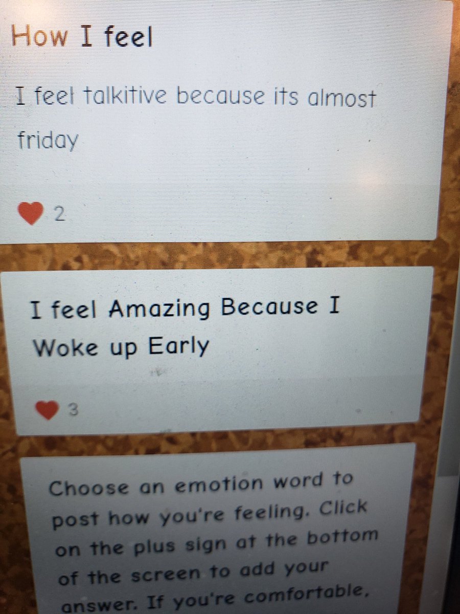 Day #3 for Remote Learning: Emotional Check-in time for my 6th grade SEL students. #selfawareness #positivethinking <a href="/ChristaMCA_JSD/">Christa McAuliffe MS</a> #SocialEmotionalLearning #distancelearning