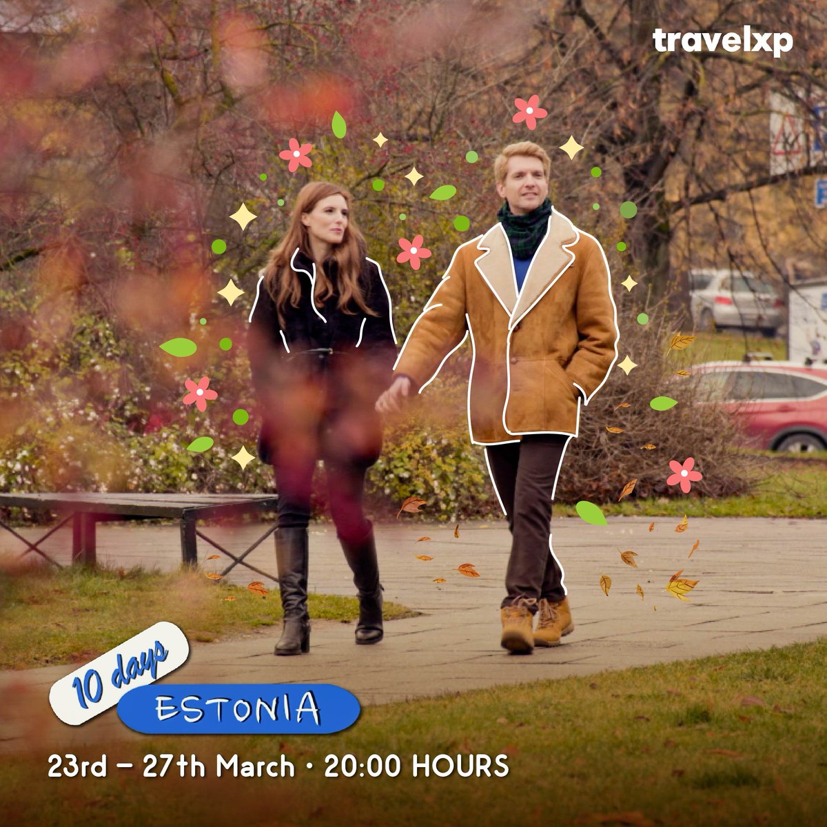 Get ready to watch our power couple <a href="/EricaMelargo/">Erica Melargo</a> &amp; <a href="/marco_biagioli/">Marco Biagioli</a> celebrate love and togetherness in the land of Estonia!

10 DAYS | ESTONIA 
23 - 27 MARCH | 20:00 HOURS

Special Thanks: <a href="/visitestonia/">Visit Estonia</a> &amp; @visittartu 

#Travelxp #Travel #StayTuned #10Days #Estonia #BeautifulPlace
