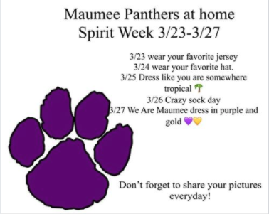 Cute . . . Look what MHS staff member &amp; Maumee mom Allison Hurt came up with to make remote classes more fun for everyone!

You can share photos on the Maumee Panther Parents, Staff &amp; School Supporters Facebook group page.
