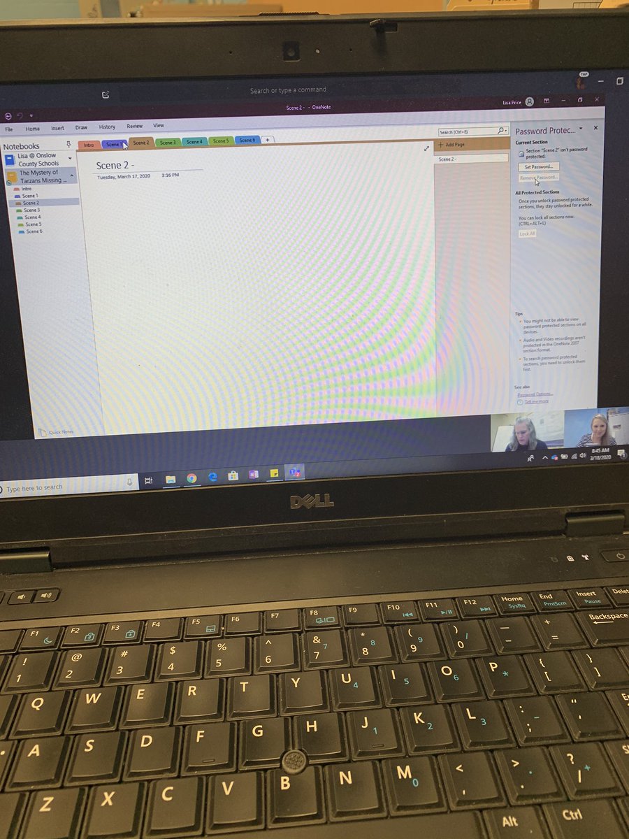 arwilmoth's tweet image. Enjoyed a meeting of the minds via @MicrosoftTeams with @OnslowPrice to help her with a @msonenote escape room! #differentcampuses #screenshare #teamscall
