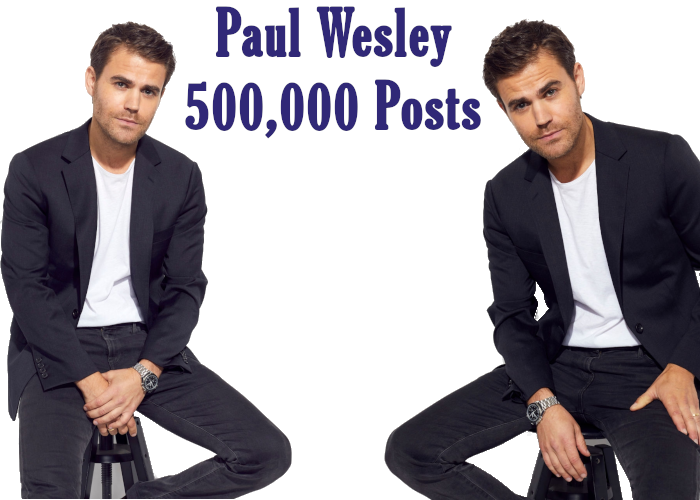 paulwesleyFF's tweet photo. The Paul Wesley board is celebrating 500,000 posts - come visit us: https://t.co/rP7nMBKYUc https://t.co/eUlKJOhDS9