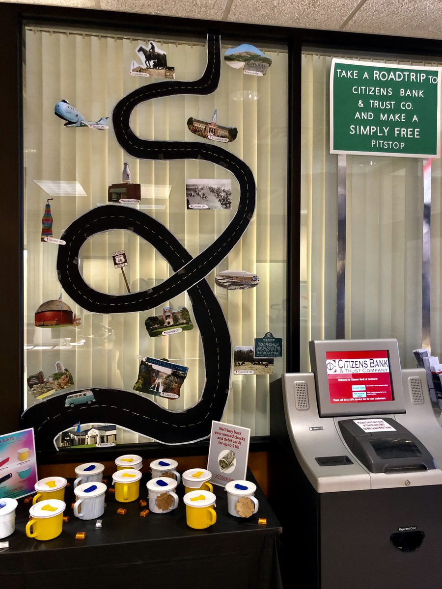 citizensardmore's tweet photo. We started a new cycle and the FREE gift is a Meal Mug!!! Swing by any of our four conveniently located branches and open a new Simply FREE Checking account and receive your FREE gift! Don't forget to like and share your favorite display below!! #CitizensExperience https://t.co/mJgRSyMczc