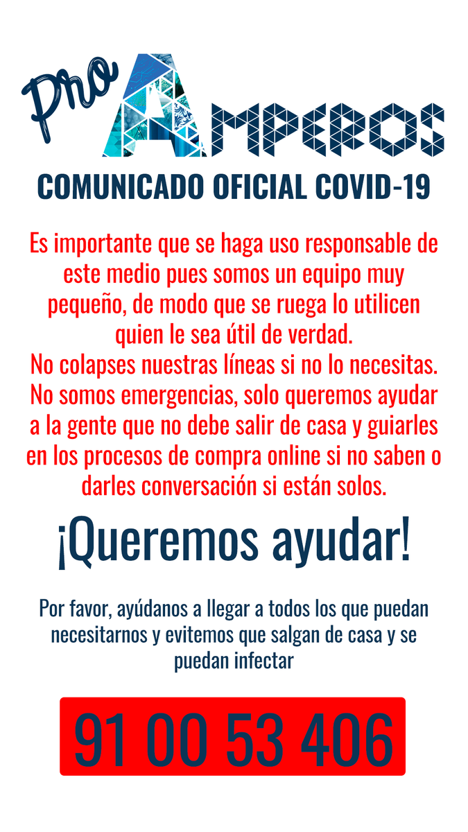 proamperos's tweet photo. @A3Noticias nuestra iniciativa también se vería reforzada con vuestra difusión. #COVID19 #coronavirusEspana #queremosayudar https://t.co/P4yafa8joY