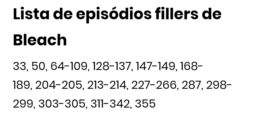 Bleach - Lista de arcos, temporadas, episódios e fillers para você