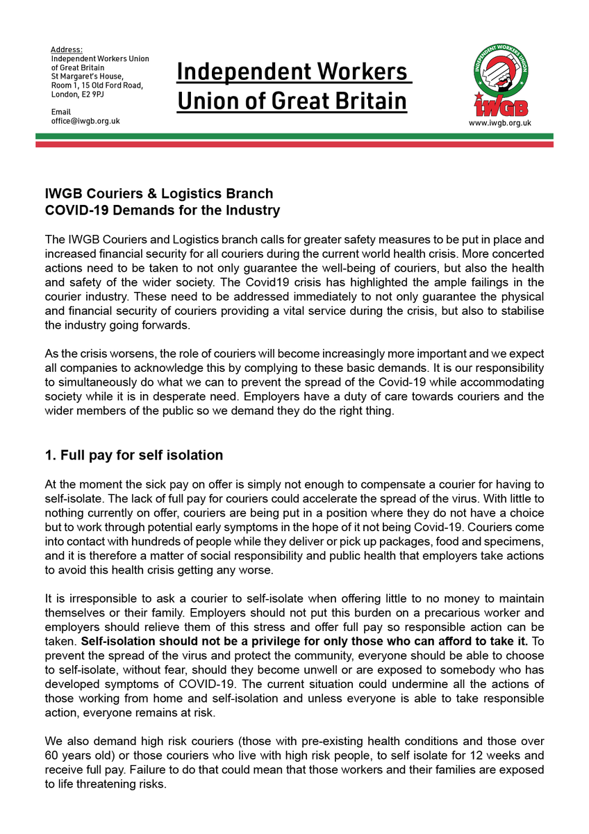 IWGB Couriers tweet media