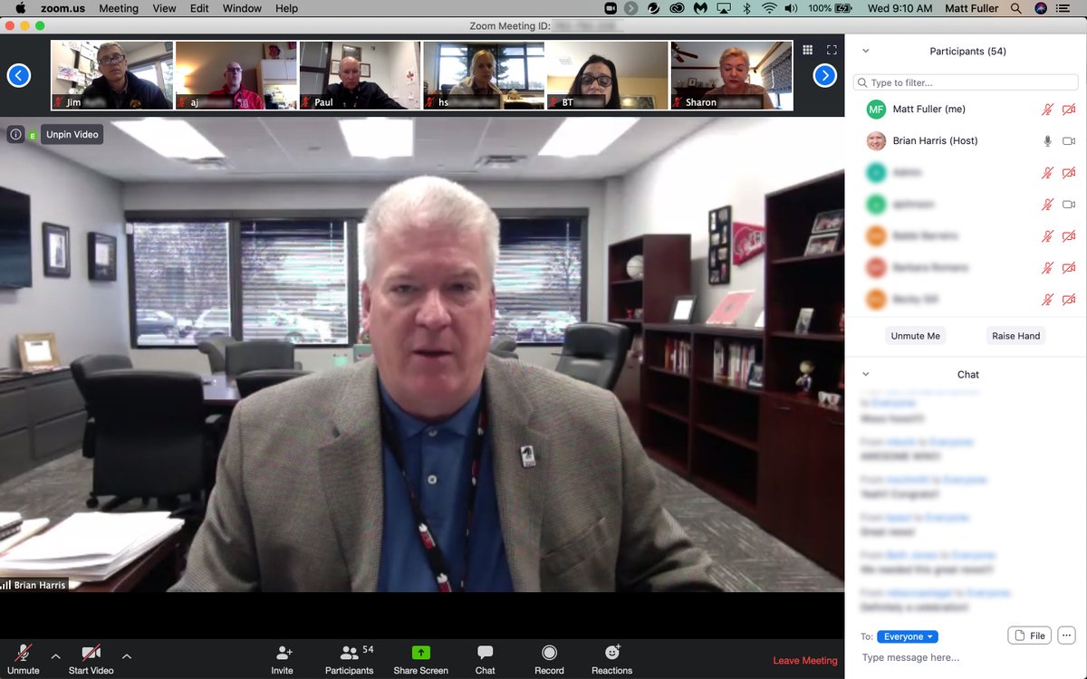 About 60 of us on the <a href="/Barrington220/">Barrington 220</a> leadership team met today in an interactive online meeting. @zoom_us is currently offering educators a free upgrade to extend beyond their 40-minute mtg limit (after verification). #bsd220tech #ILSchoolsStepUp