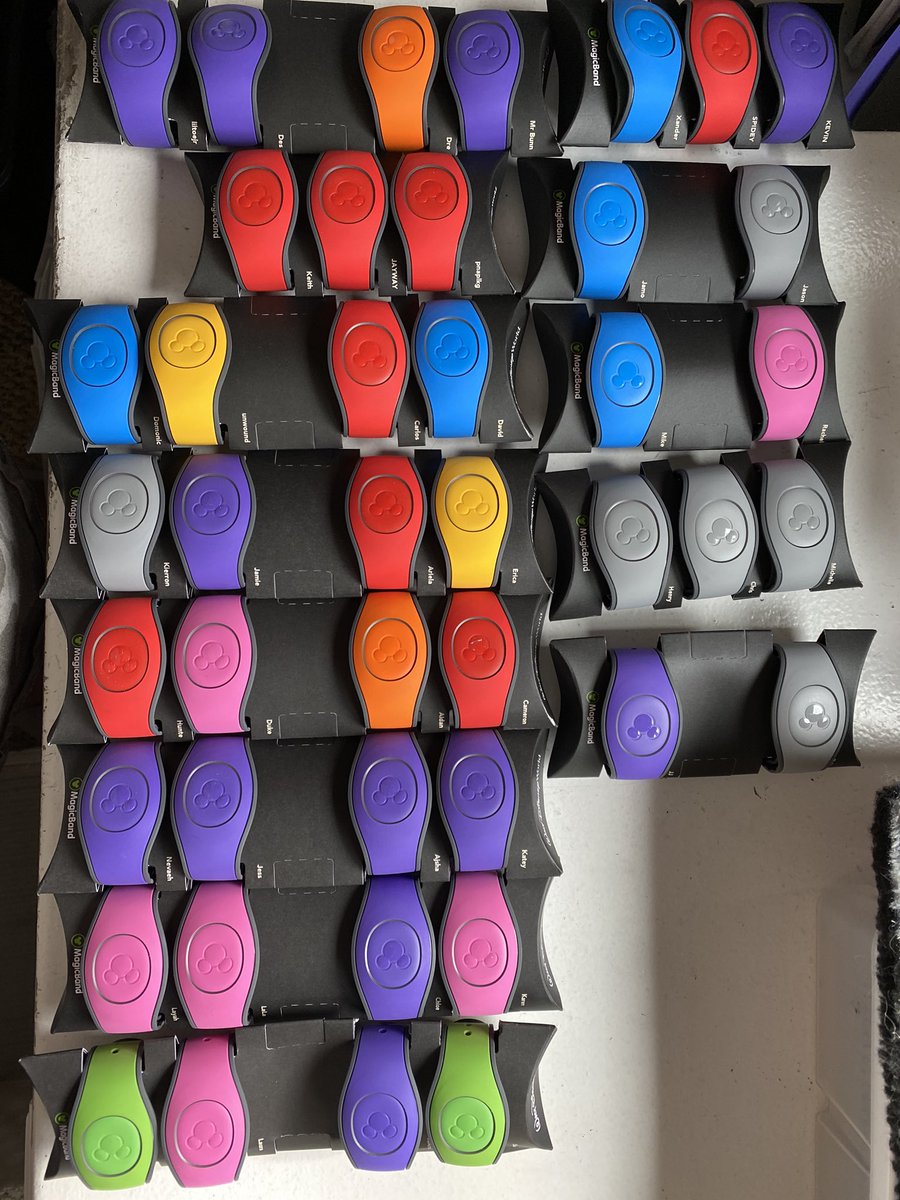 iLabSabo's tweet photo. Wow such a turn of events. Here are all the magic bands we were suppose to use to go to the Disney Youth Education Series .The kids are so disheartened. https://t.co/oWNOmnVSn2