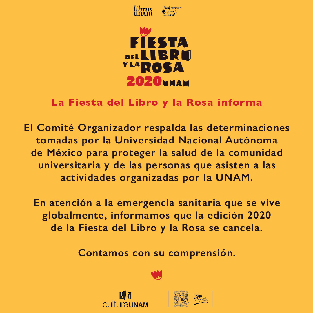 librosunam's tweet photo. 🔸Fortalezcamos ahora una cultura de la prevención, para mañana poder seguir haciendo las cosas que nos dan razón de ser 📚🌹📚🌹

@CulturaUNAM @LiteraturaUNAM @universoUNAM #flyr #FiestadelLibroylaRosa #libros #UNAM https://t.co/t9sPrEoS8u
